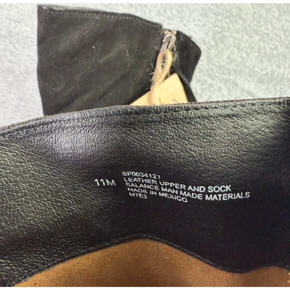 SOLD Sharnell Midcalf Boot Women's Black Booties Lace Up Black Leather Sz 11 M - Picture 8 of 10